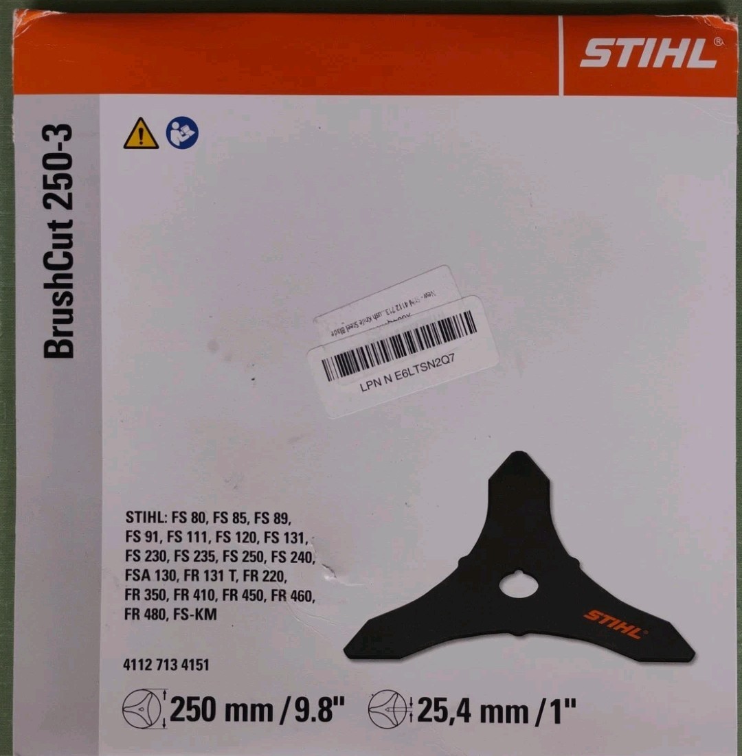 Stihl BrushCut 250-3 Brush Knife Steel Blade 250mm 9.8in 4112 713 4151