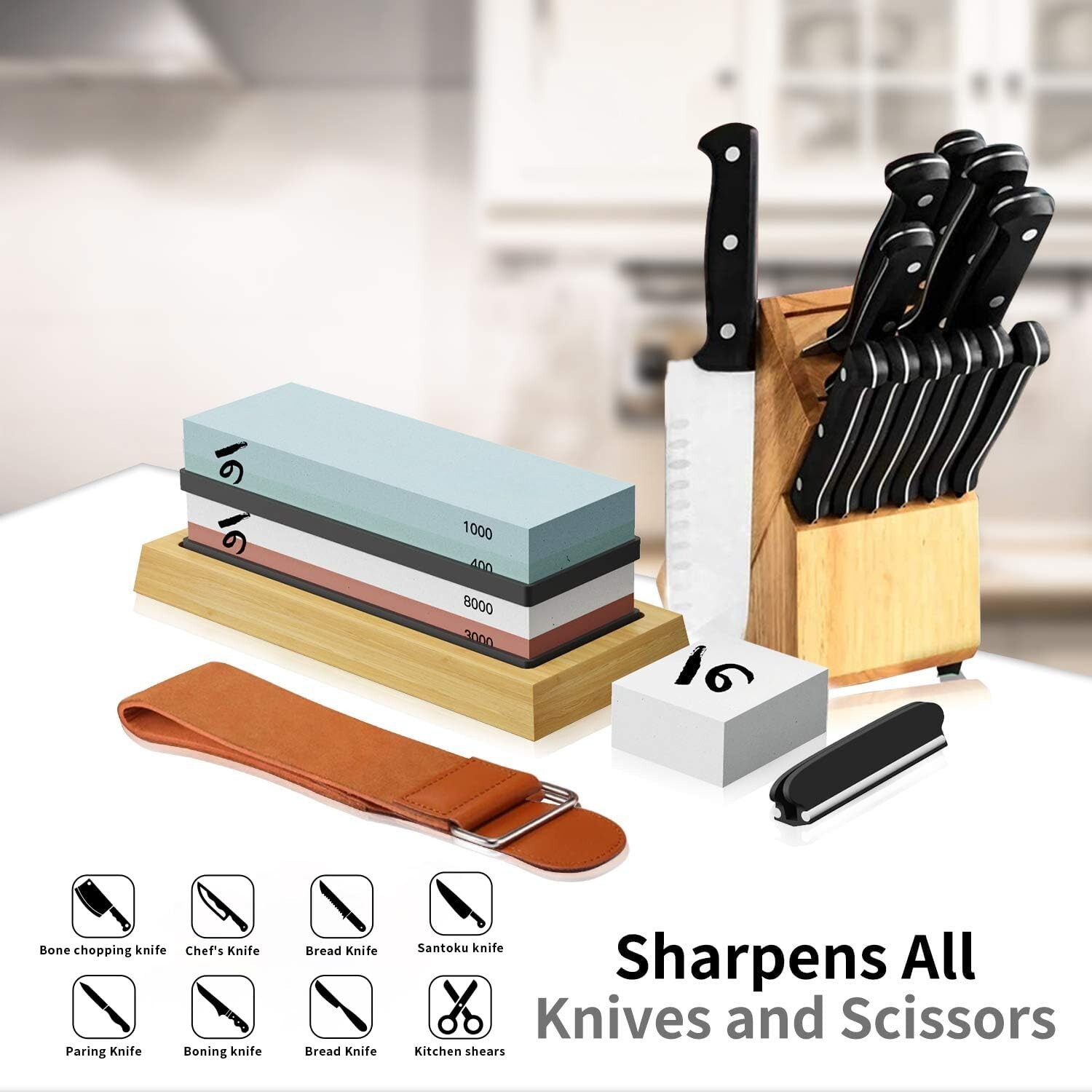 Complete Knife Sharpening Kit with Cut-Resistant Gloves – Perfect for All Blades