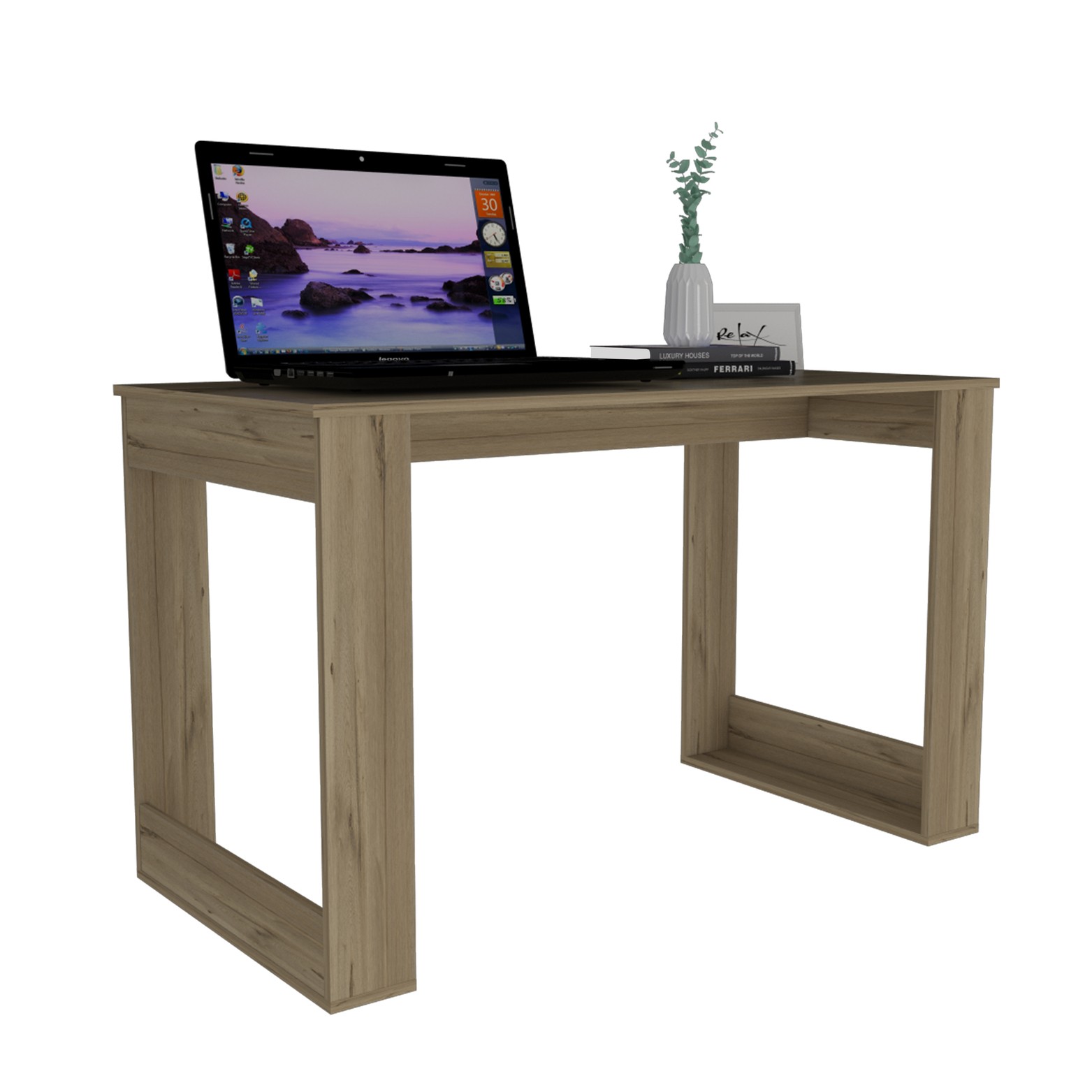 Aurora Writing Computer Desk, Home Office Study Table Workstation