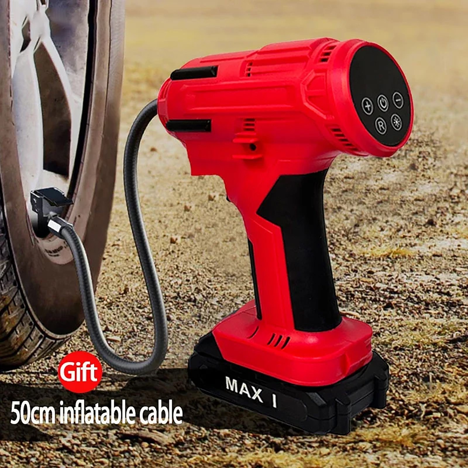 21V 150PSI Cordless Rechargeable Battery Air Compressor Pump Car Tire Inflator