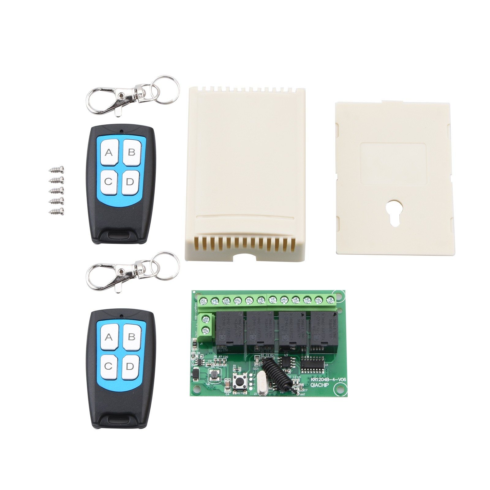 Brand New DC 4-Channel Wireless RF Remote Control Relay Switch With 2 Receiver