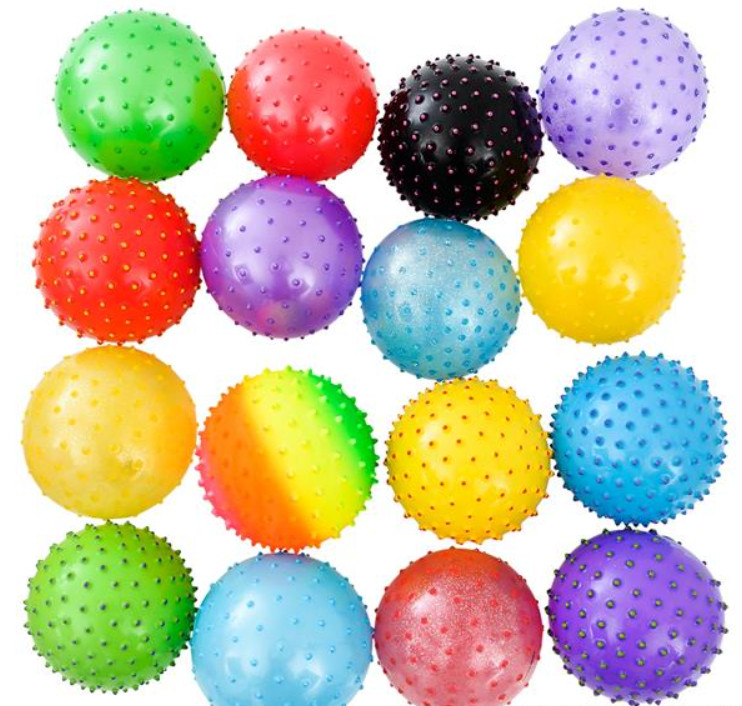 500 5″ Knobby Balls Spiky Stress Sensory Inflatable Bounce Less than 50CENT EACH