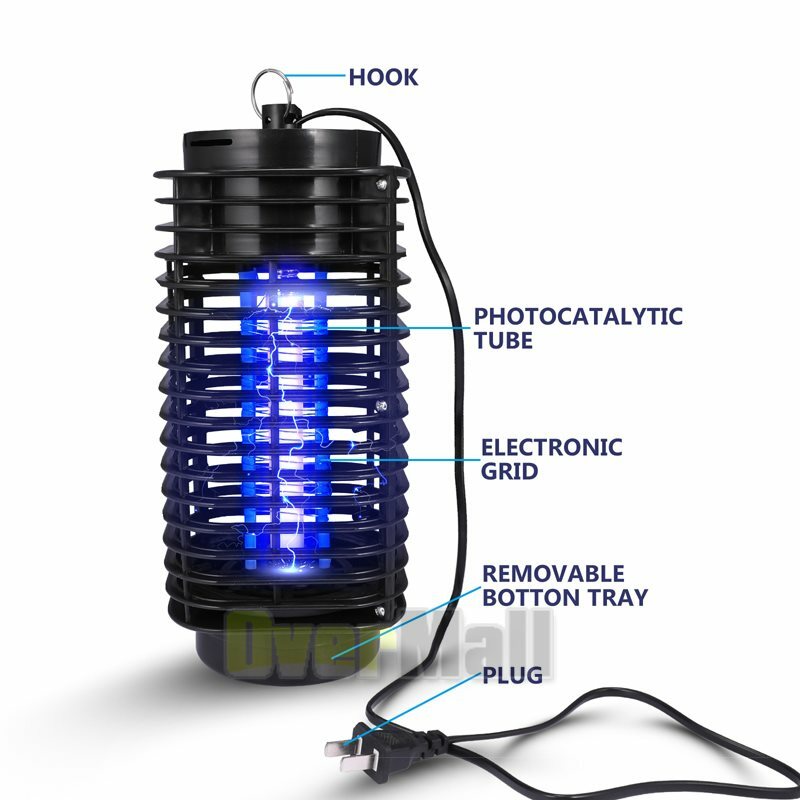 Electric Mosquito Insect Killer Zapper LED Light Fly Bug Trap Pest Control Lamp