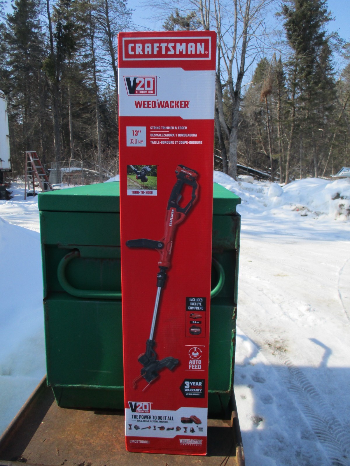 New, 13” Cordless String Trimmer Edger Craftsman V20 2.0Ah Battery & Charger