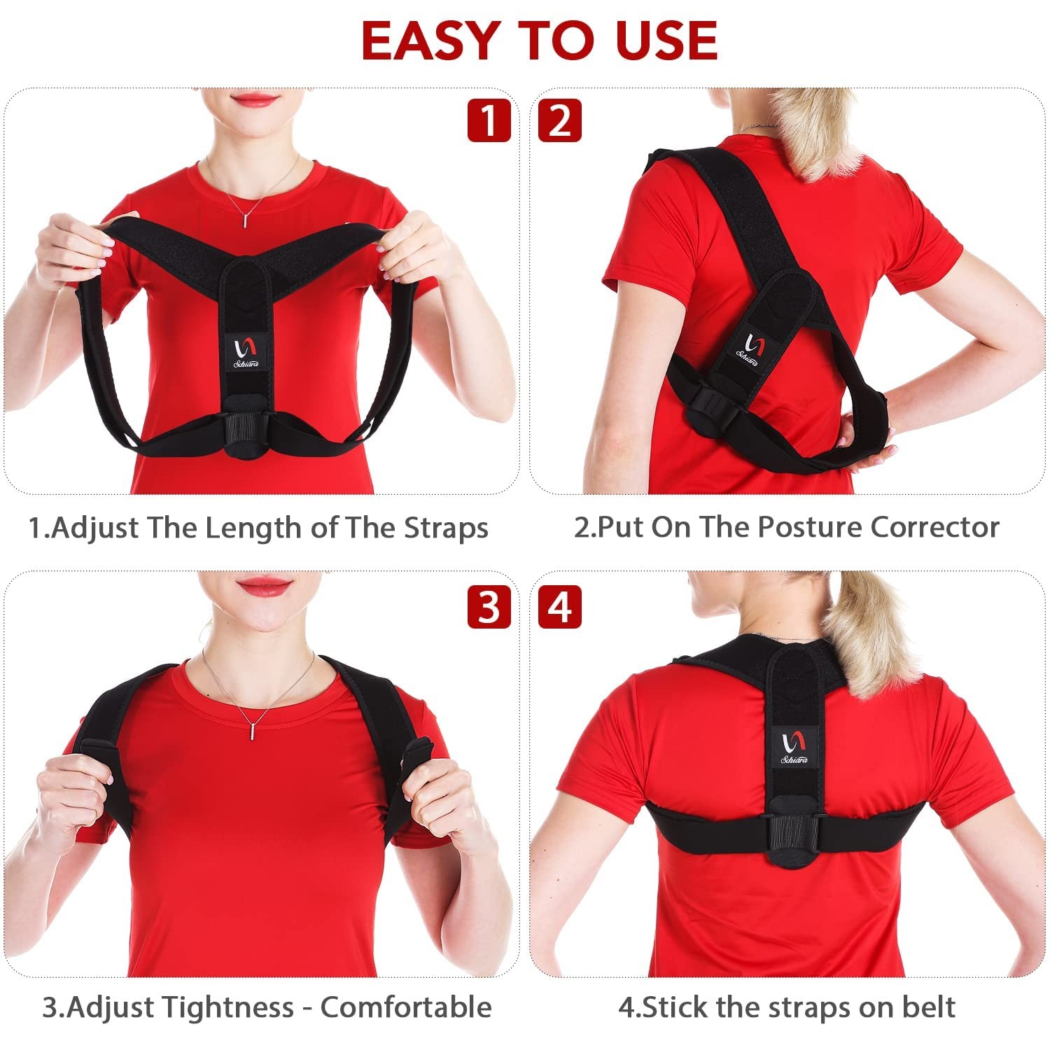 Posture Corrector for Men and Women, Comfortable Upper and Back Brace,…