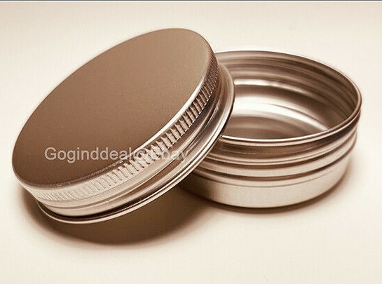 Aluminum Round Metal Tins,Storage Jar Candle Lip Balm Cosmetic Sample Containers