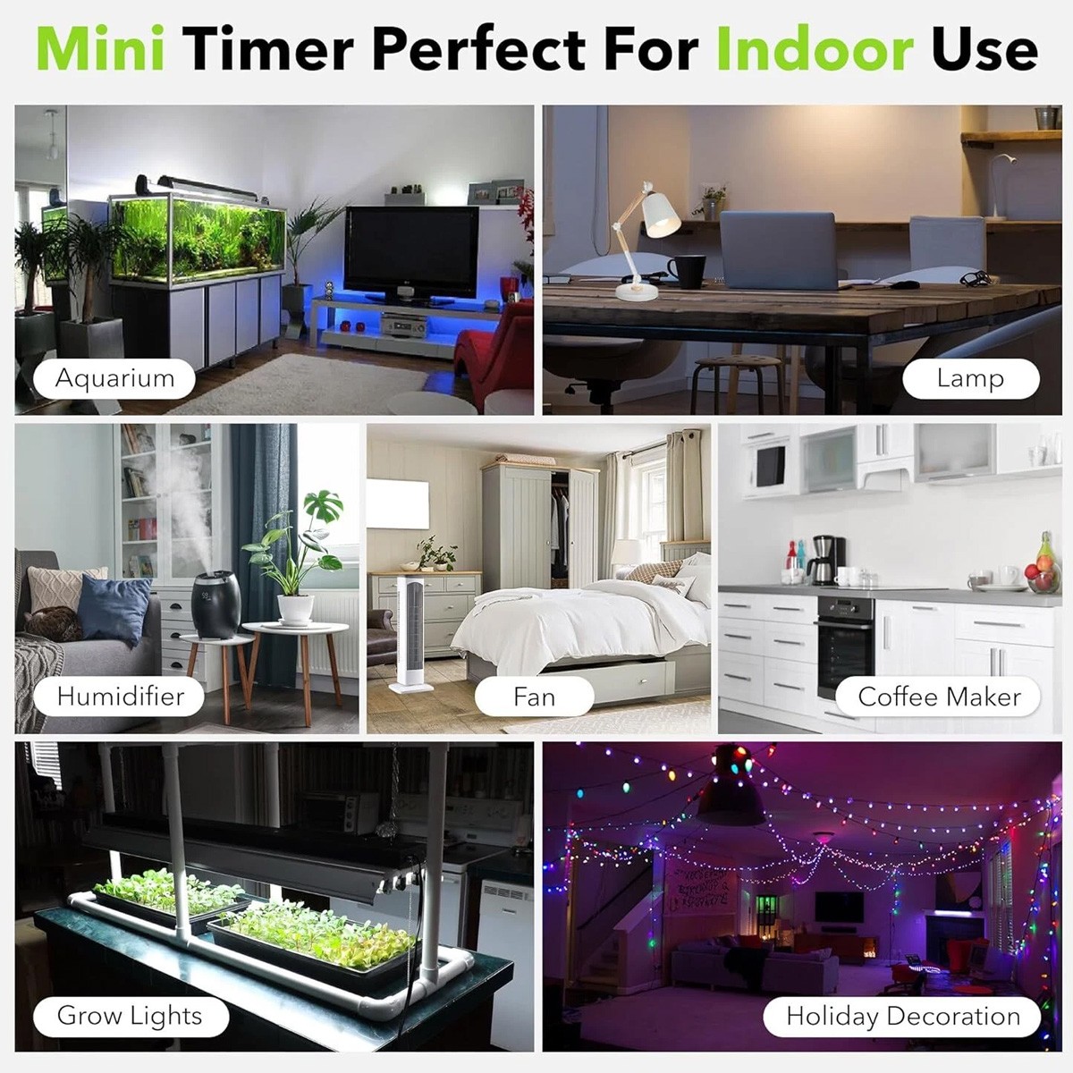 2 Pack Indoor 24-Hour Mechanical Outlet Timer Plug Indoor 2 or 3 Prong