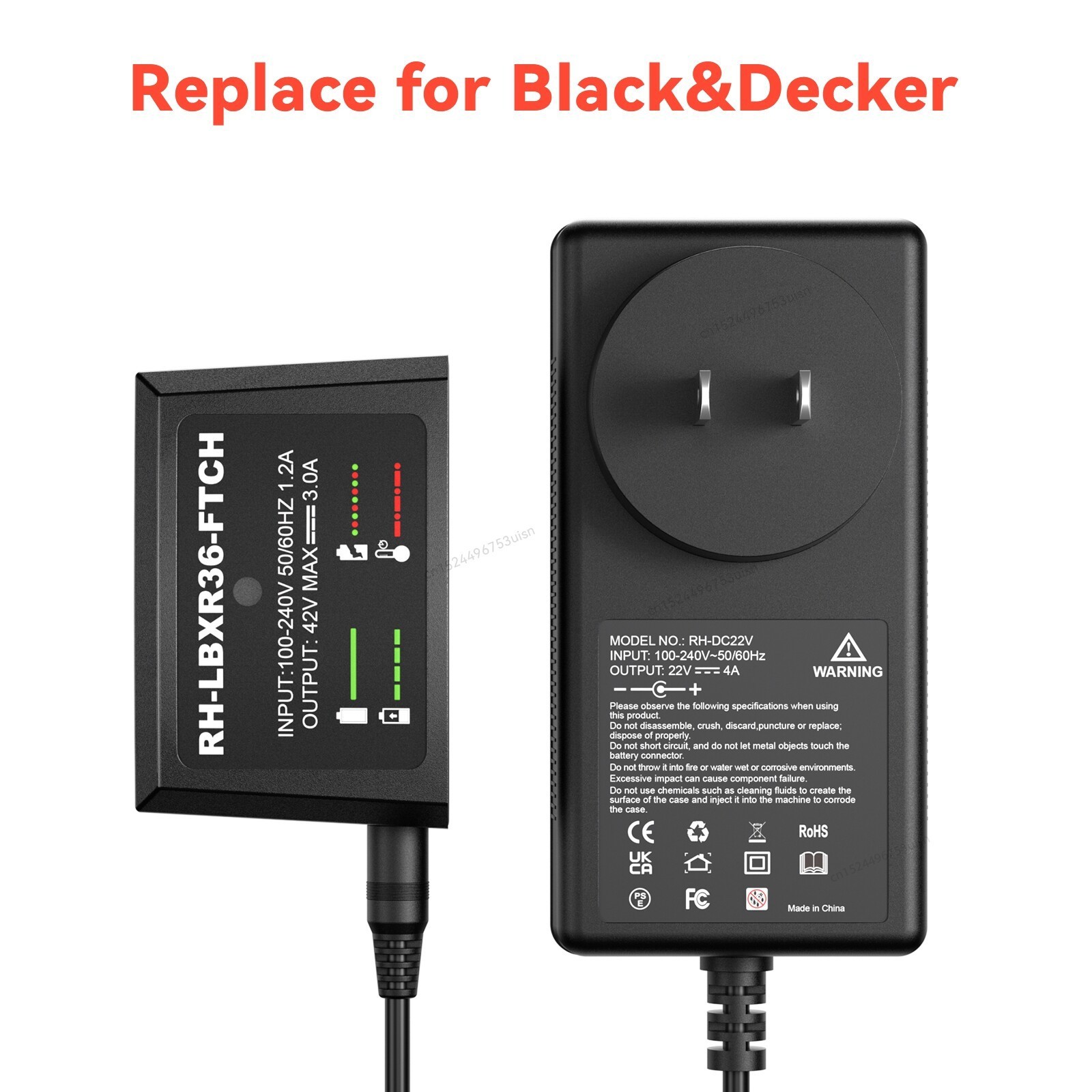 4.0AH 40Volt Lithium Battery/Charger For Black Decker 40 Volt Max LBXR36 LBX2040