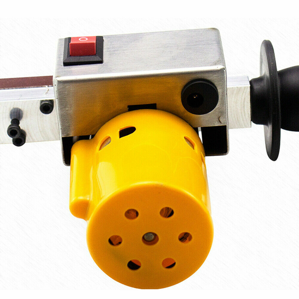 Electric Belt Sander Handheld Mini Grinder Small Machine + 10 Sanding Belts