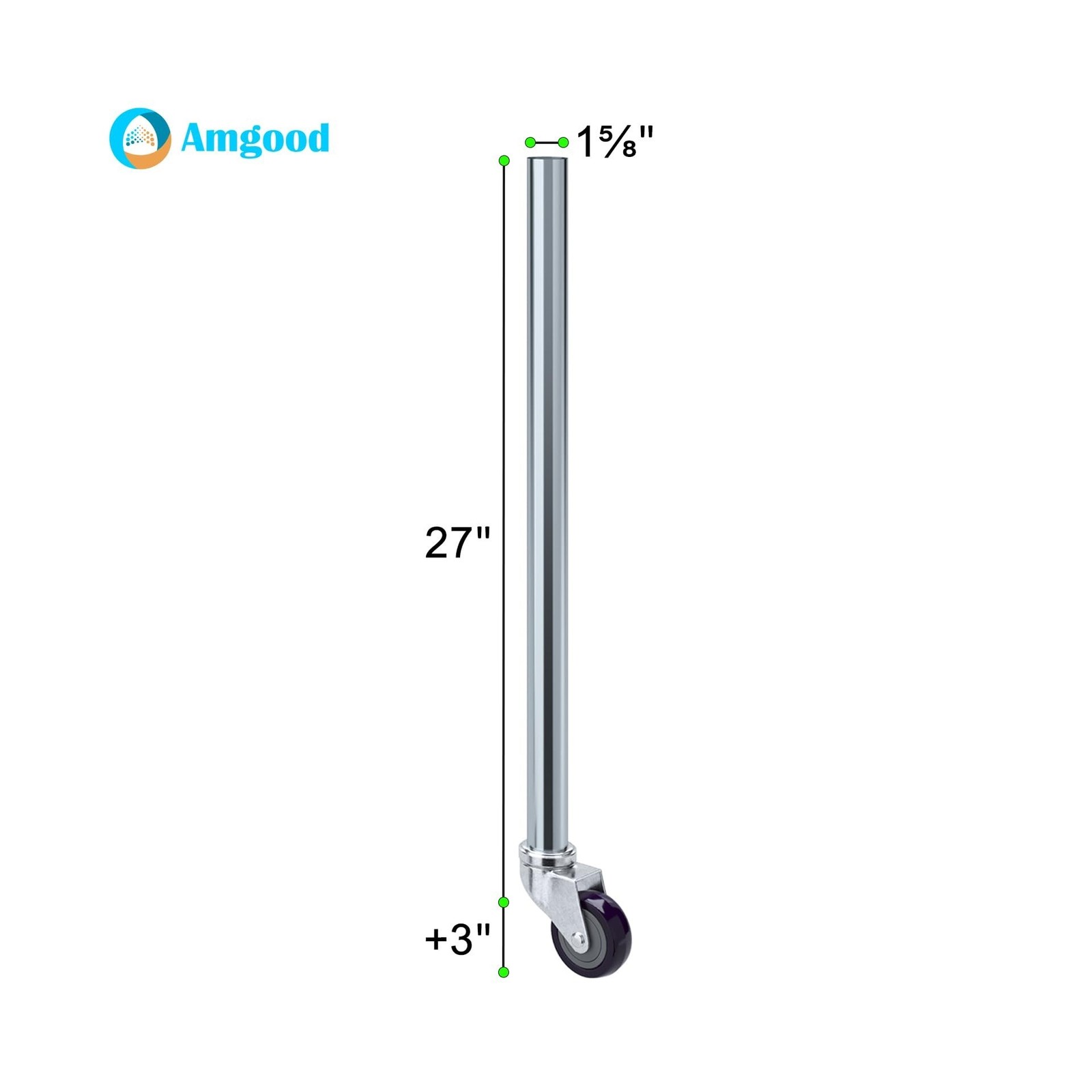 AmGood Galvanized Steel Leg for Work Tables | Set of 4 Legs (27″” Legs 4 Pack…