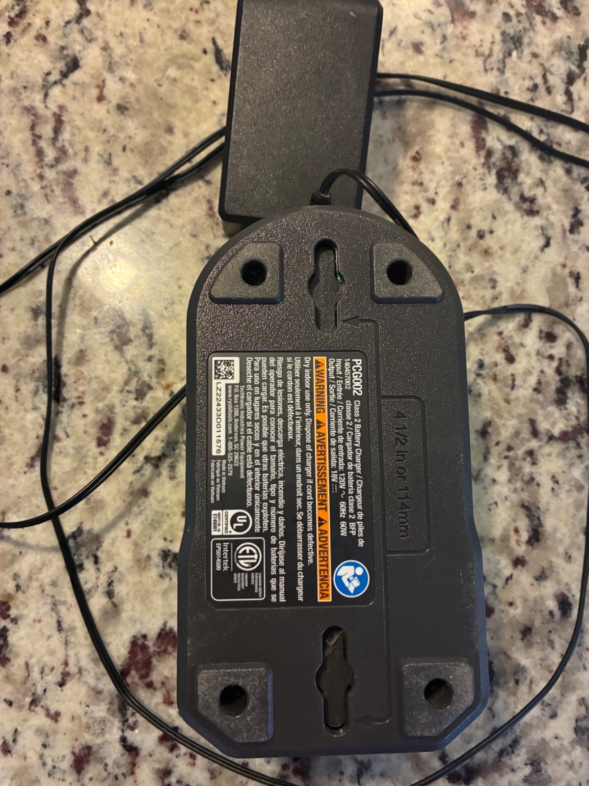 One Ryobi Battery Charger PCG002 Authentic 18V ONE+ Li-Ion ORIGINAL OEM