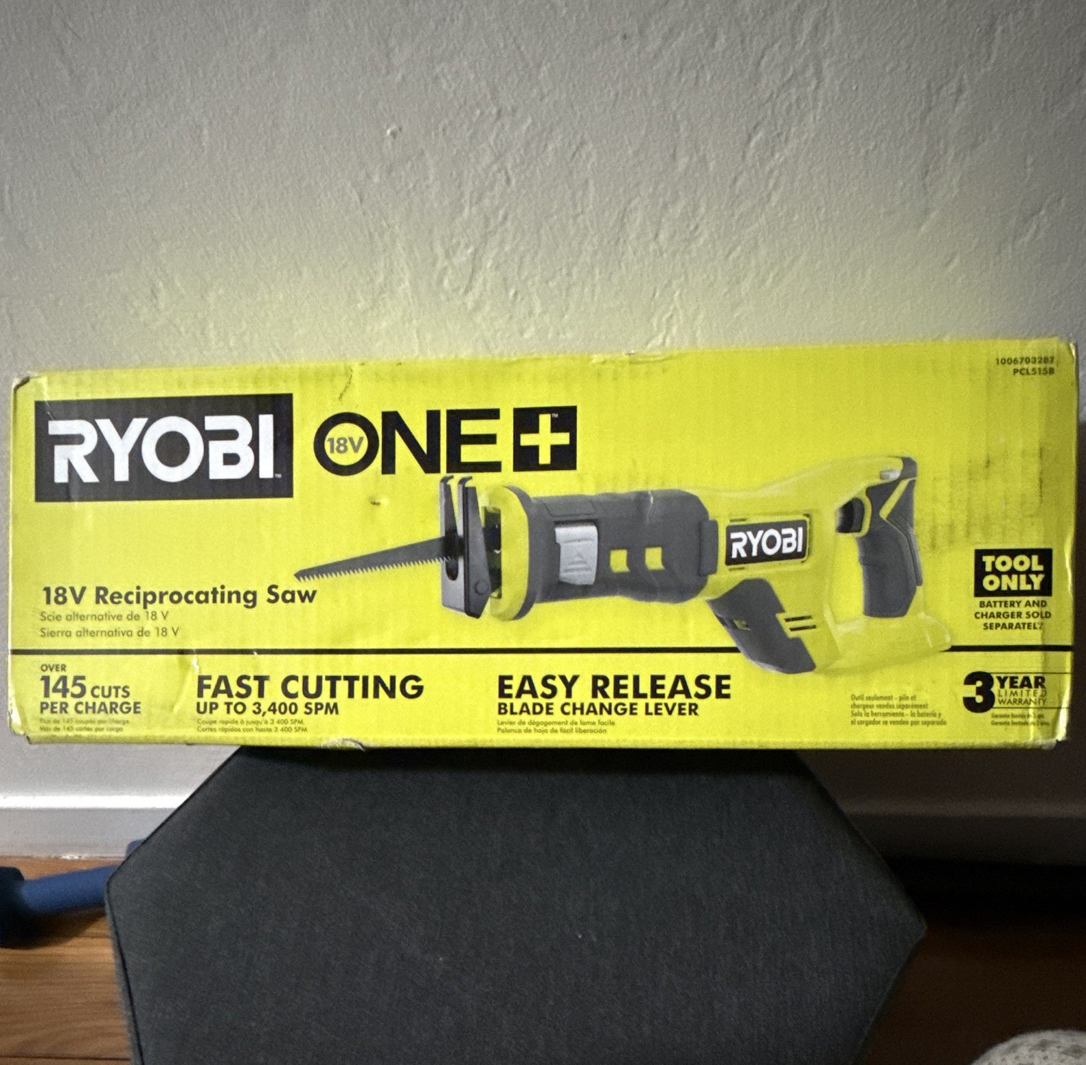 Ryobi ONE+ 18V Reciprocating Saw Bare Tool (No Battery) PCL515B