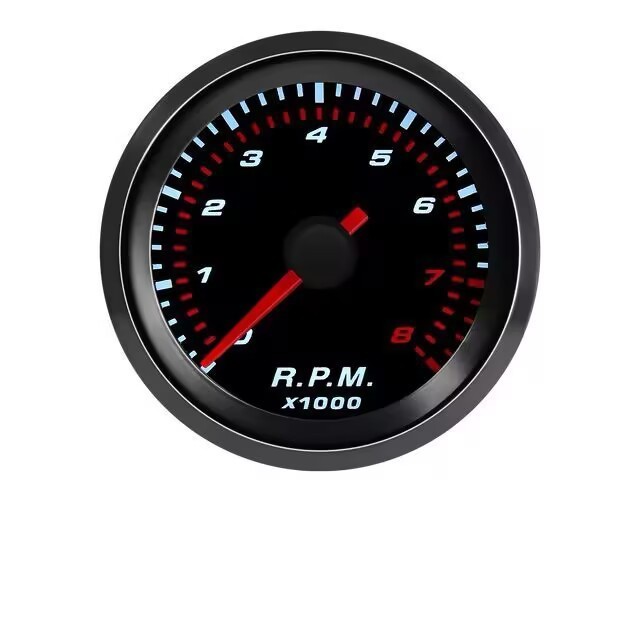 12V 52mm Tachometer with Mounting Bracket 0-8000 RPM for 1-8 Cylinder Engine