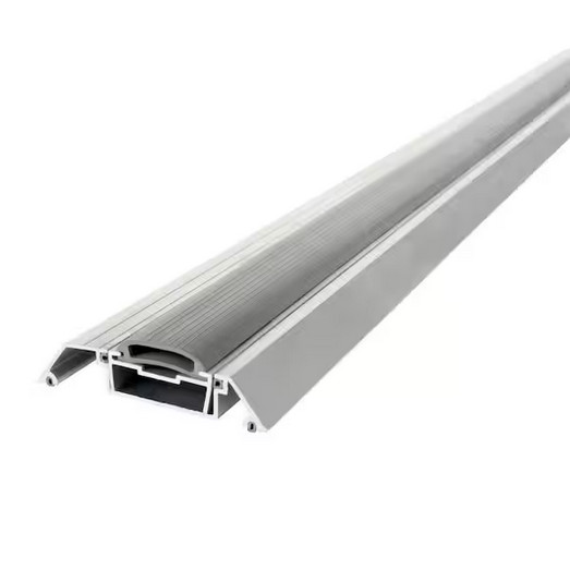 3.5 in x 36 in Silver Adjustable Aluminum with Vinyl Seal Door Weatherstripping