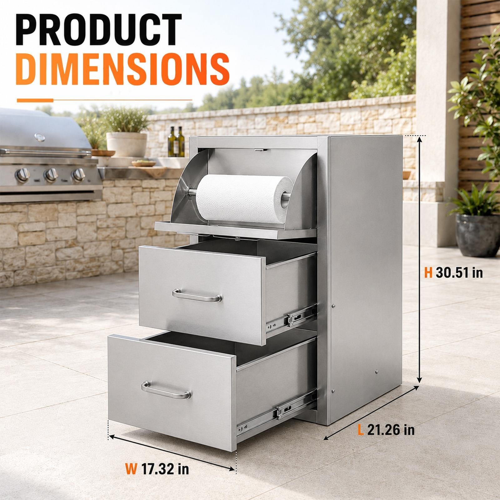 Stainless Steel Access BBQ Island Kitchen BBQ Door Outdoor Kitchen Drawers 17×30