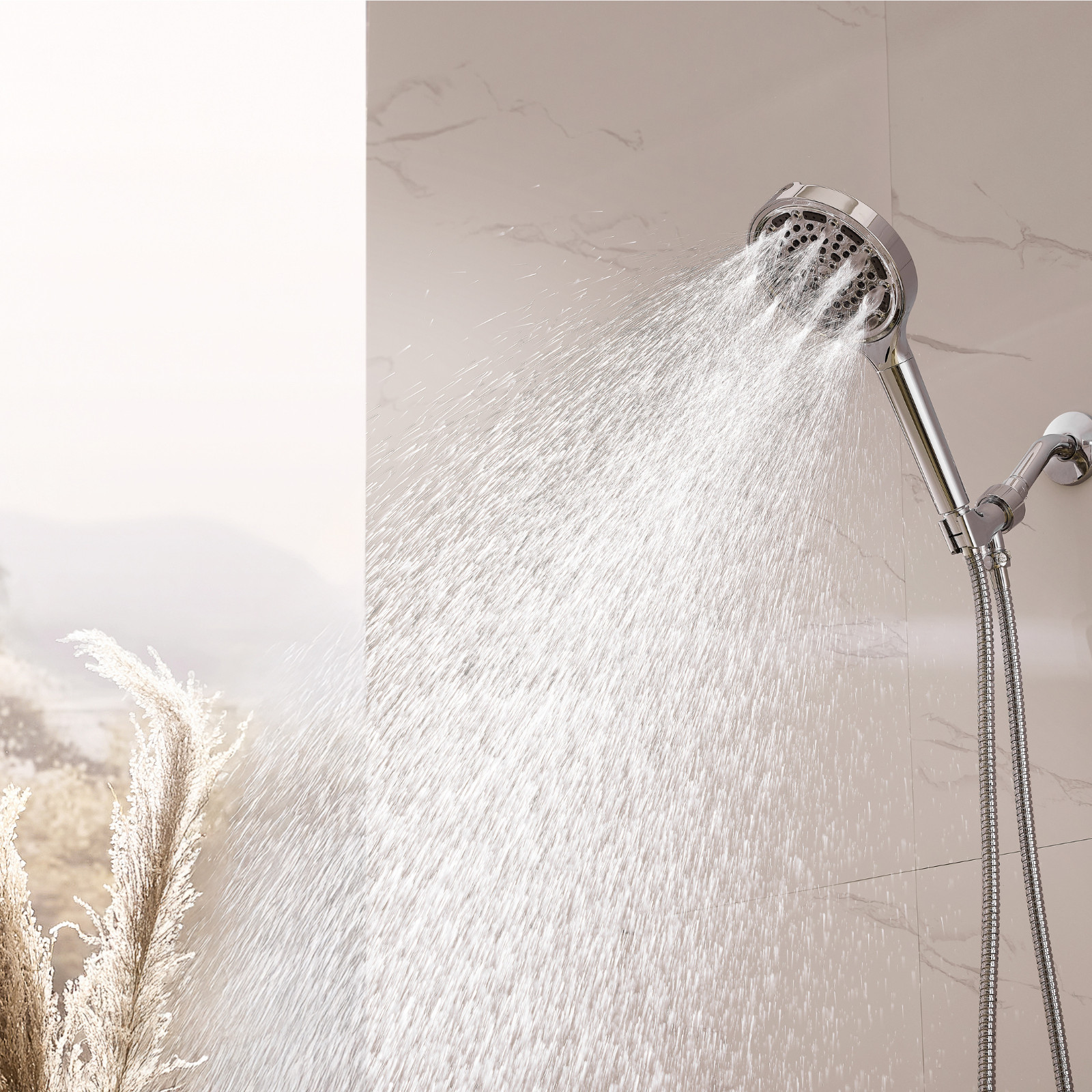 6 Spray Settings High Pressure shower Head with Filter, Handheld Rainfall Combo