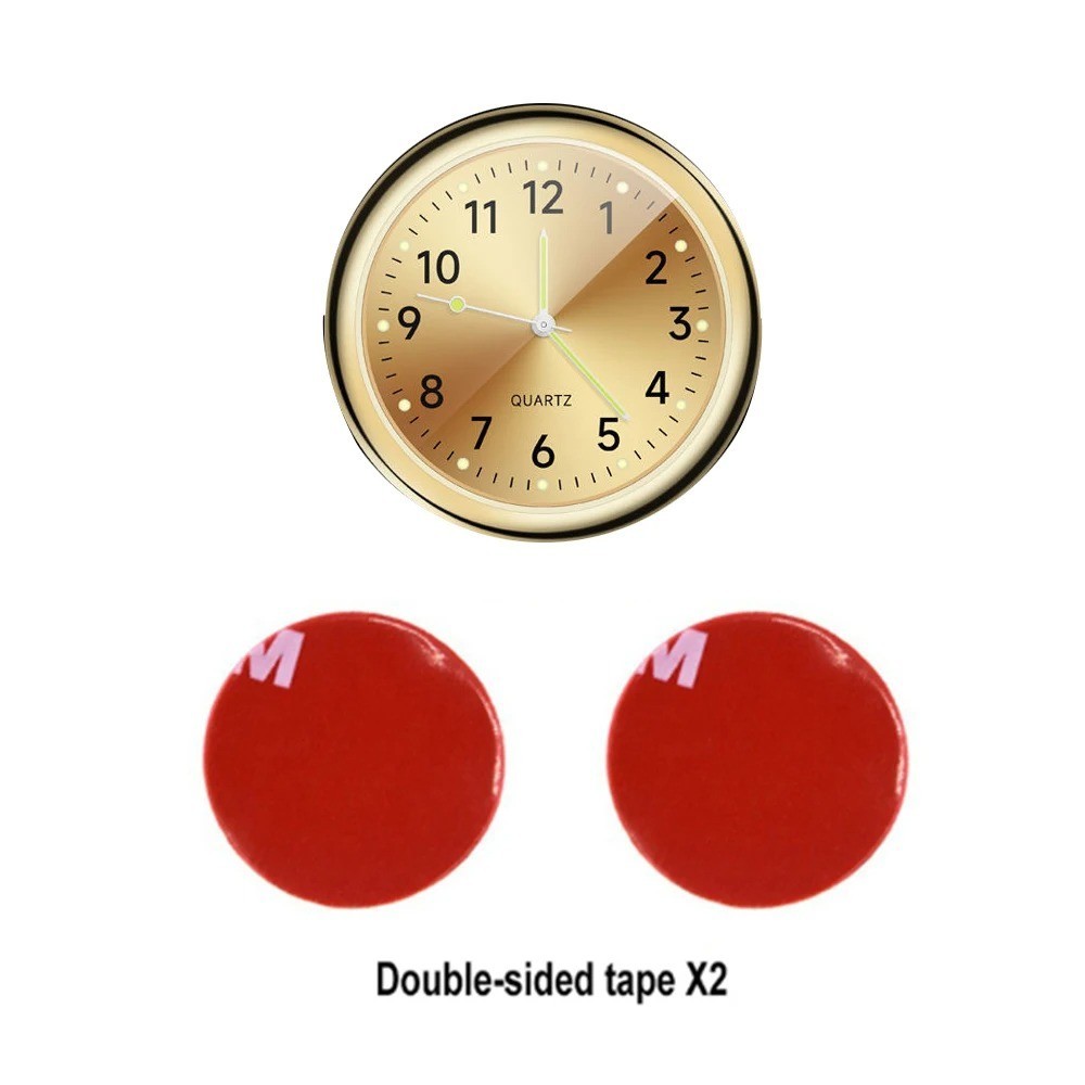 Car Dashboard Clock Mini Tiny Analog Clock Watch for Vehicle Stick On Clock USA