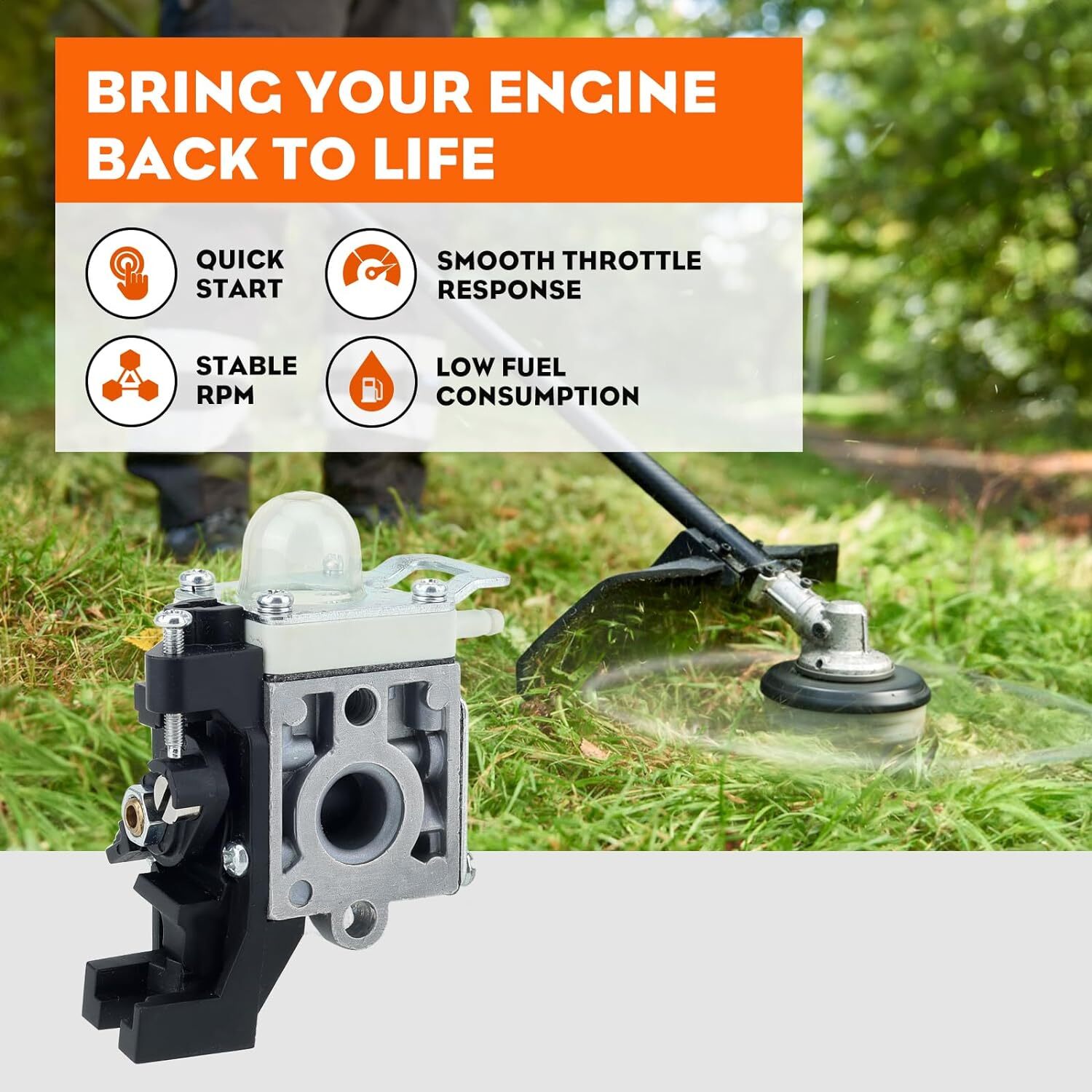 SRM225 Carburetor RB-K93 A021001692 For ECHO GT225 PAS225 PE225 PPF225 SHC225