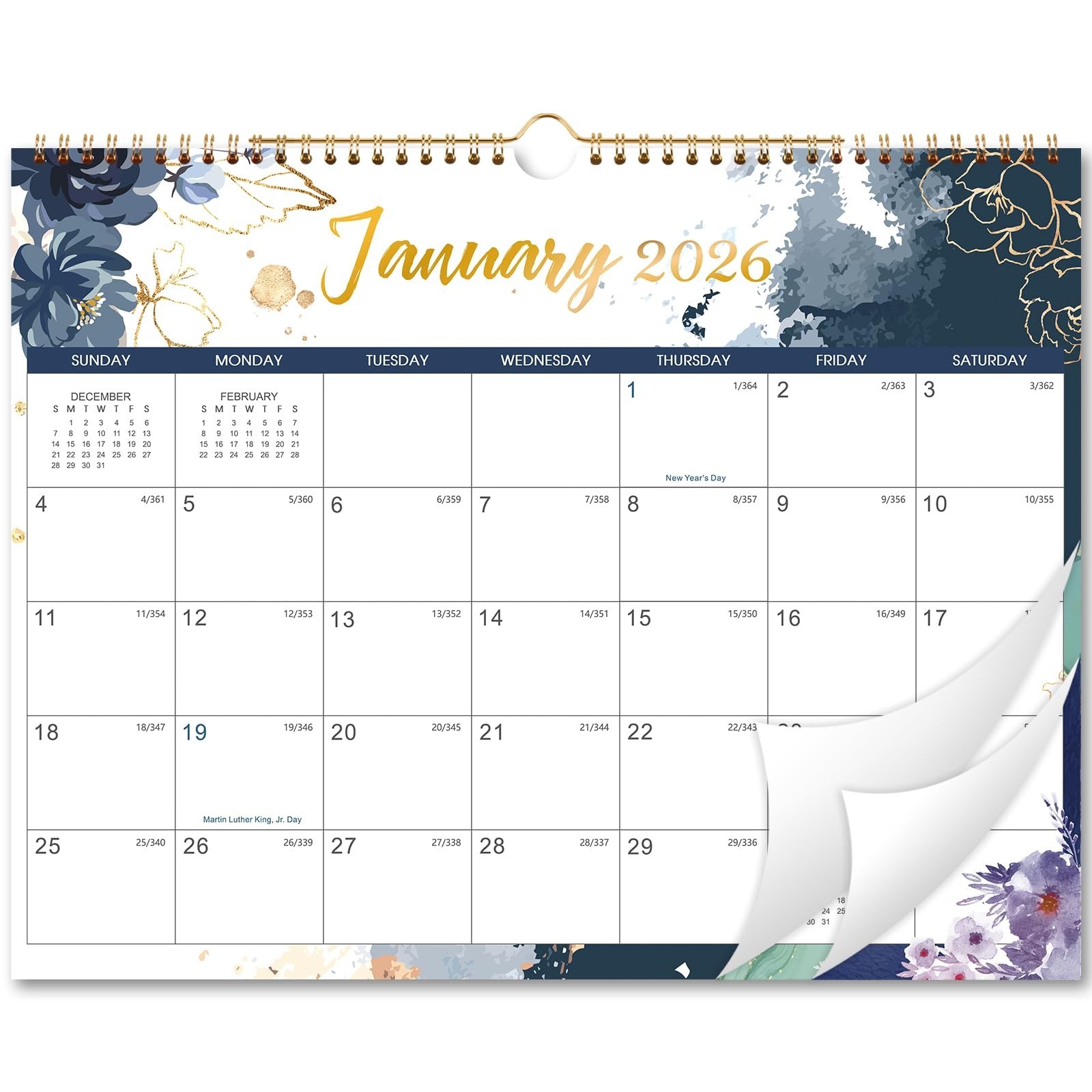 2026 Wall Calendar – 12 Months Calendar from Jan. 2026 – Dec. 2026, 14.8″ x 1…