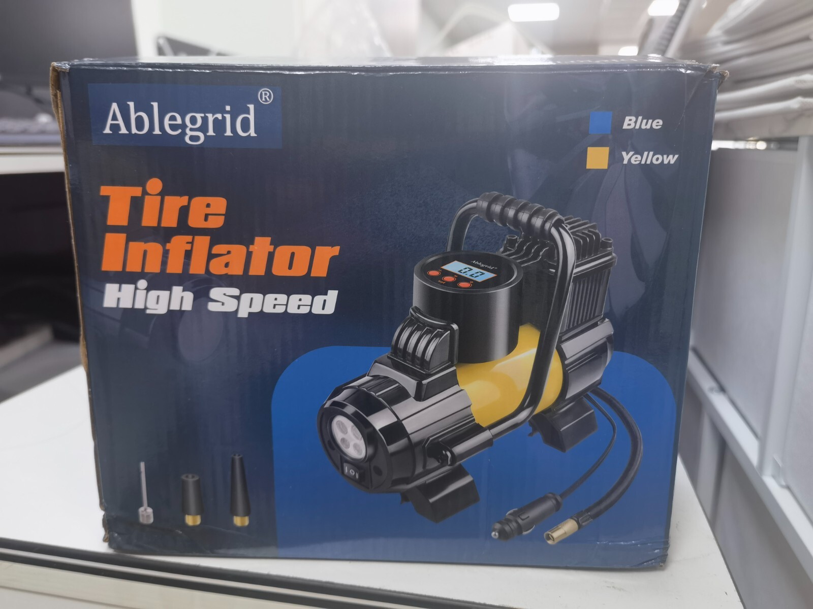150PSI Portable Air Compressor – Fast Tire Inflator forr Cars with Auto Stop
