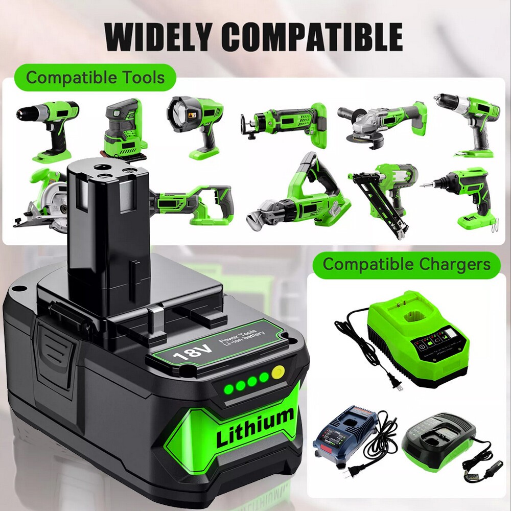 2PACK For RYOBI 18V 8.0Ah P108 High Capacity Battery Lithium-Ion One Plus NEW