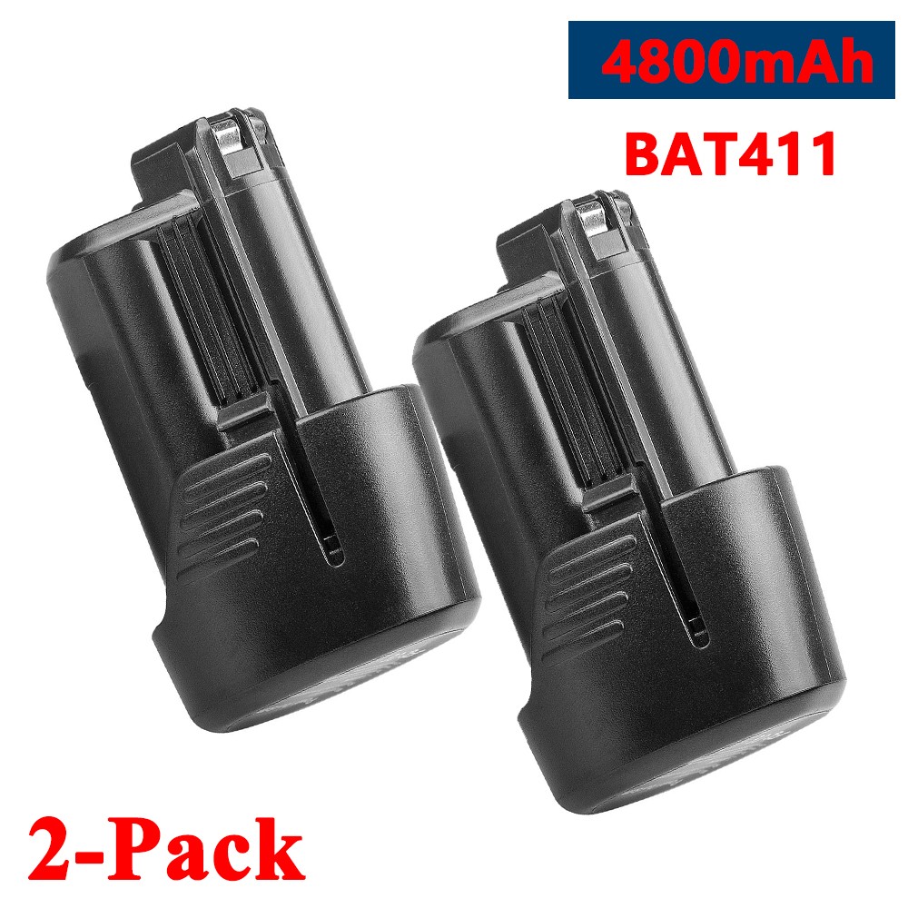 2Packs 4.8Ah BAT411 Li-ion Battery for Bosch 10.8 Volt GBA12V30 BAT420 BAT411