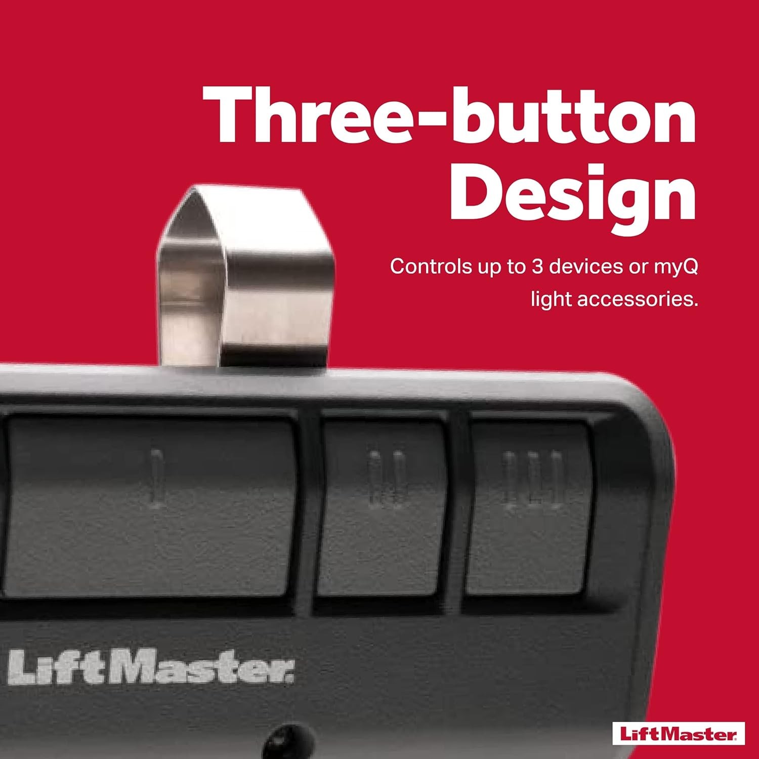 LiftMaster 893MAX 3 Button Visor Remote Control Garage Door Opener Pack of 1