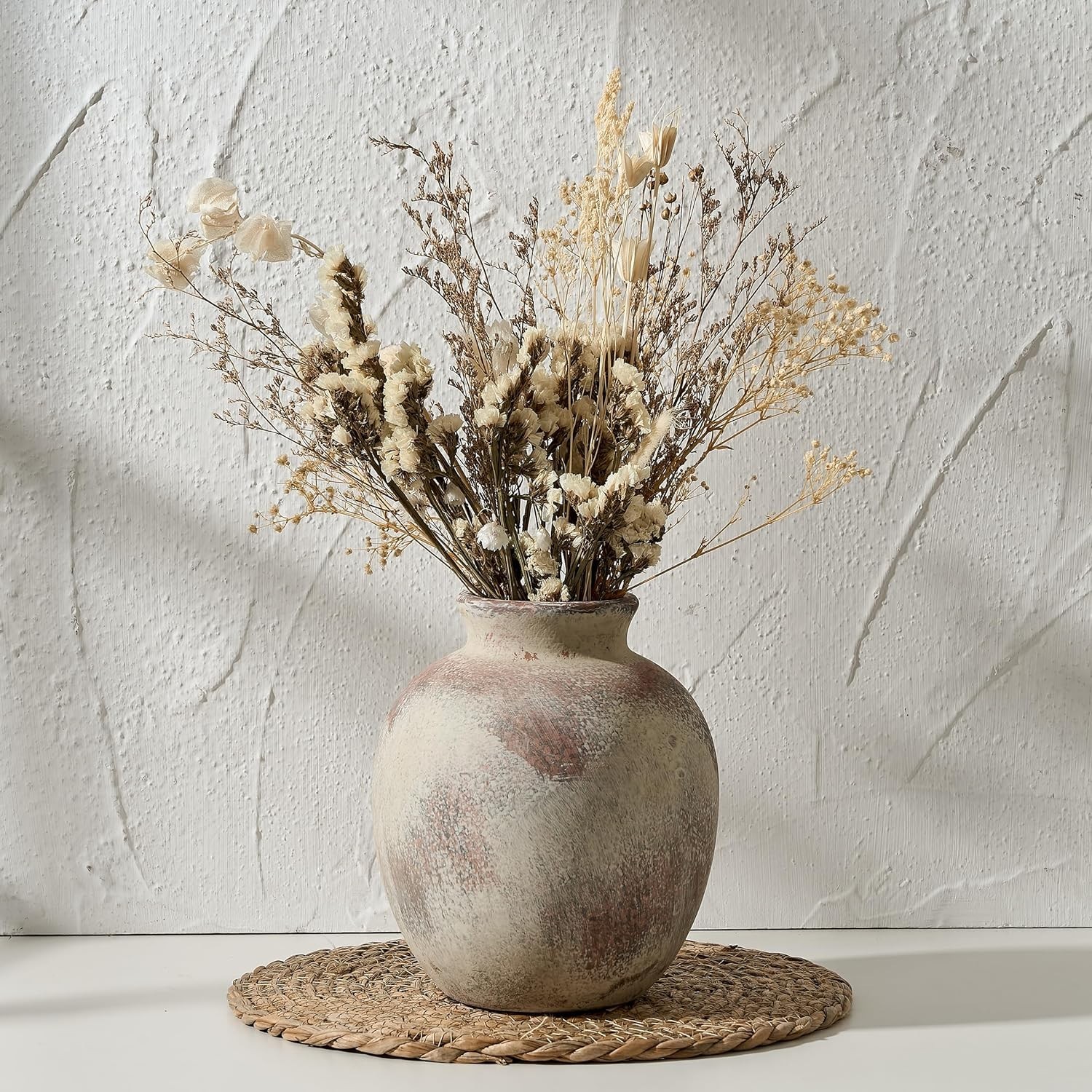 7.48 Inch Waterproof Ceramic Vase – Boho Rustic Decor for Every Occasion