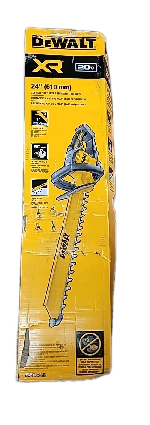 NEW!! DEWALT 20V MAX XR 24 in. Hedge Trimmer & Hedge Sweep – TOOL ONLY