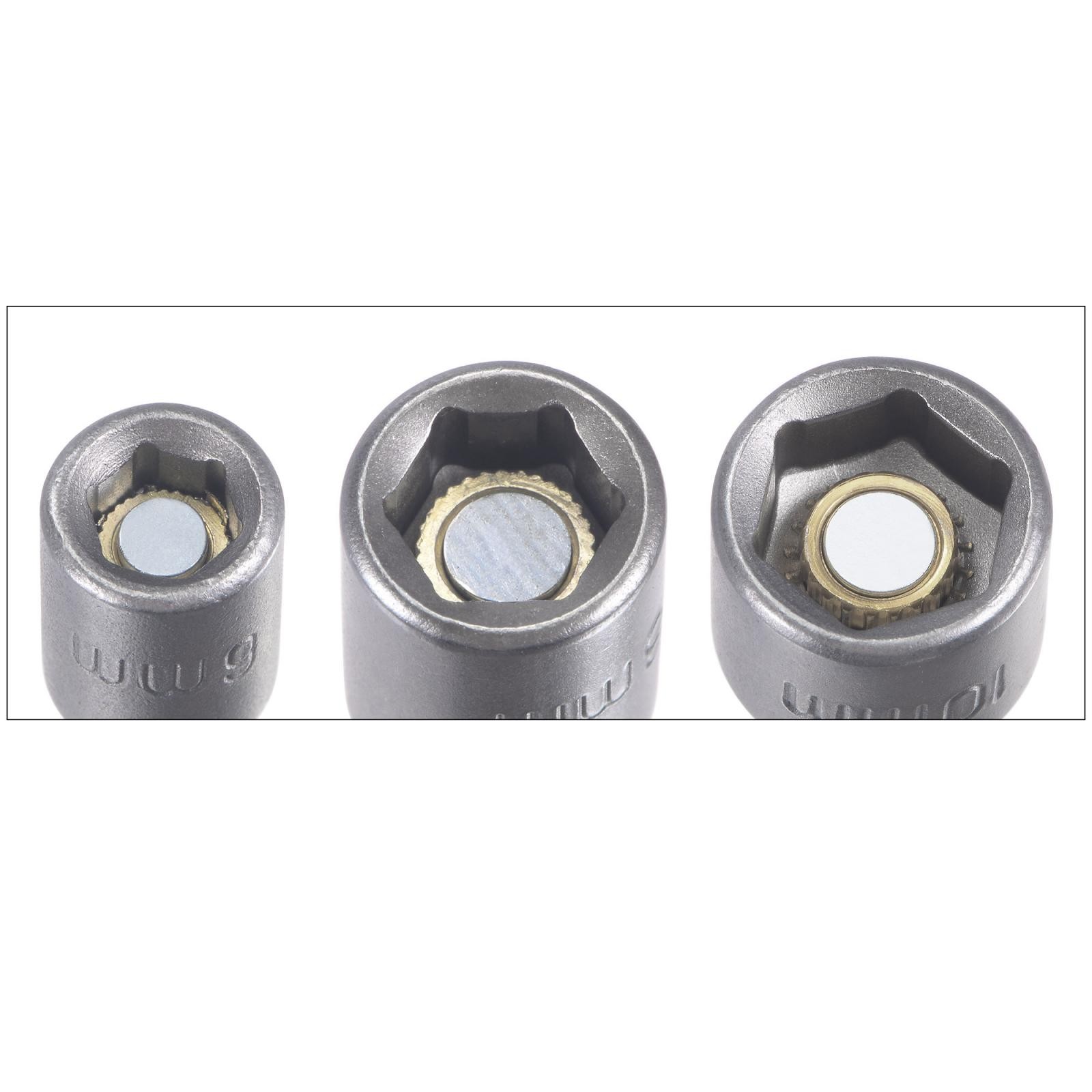 1/4″ Quick-Change Hex Shank 6mm 8mm 10mm 12mm14mm Magnetic Nut Driver Bit Set