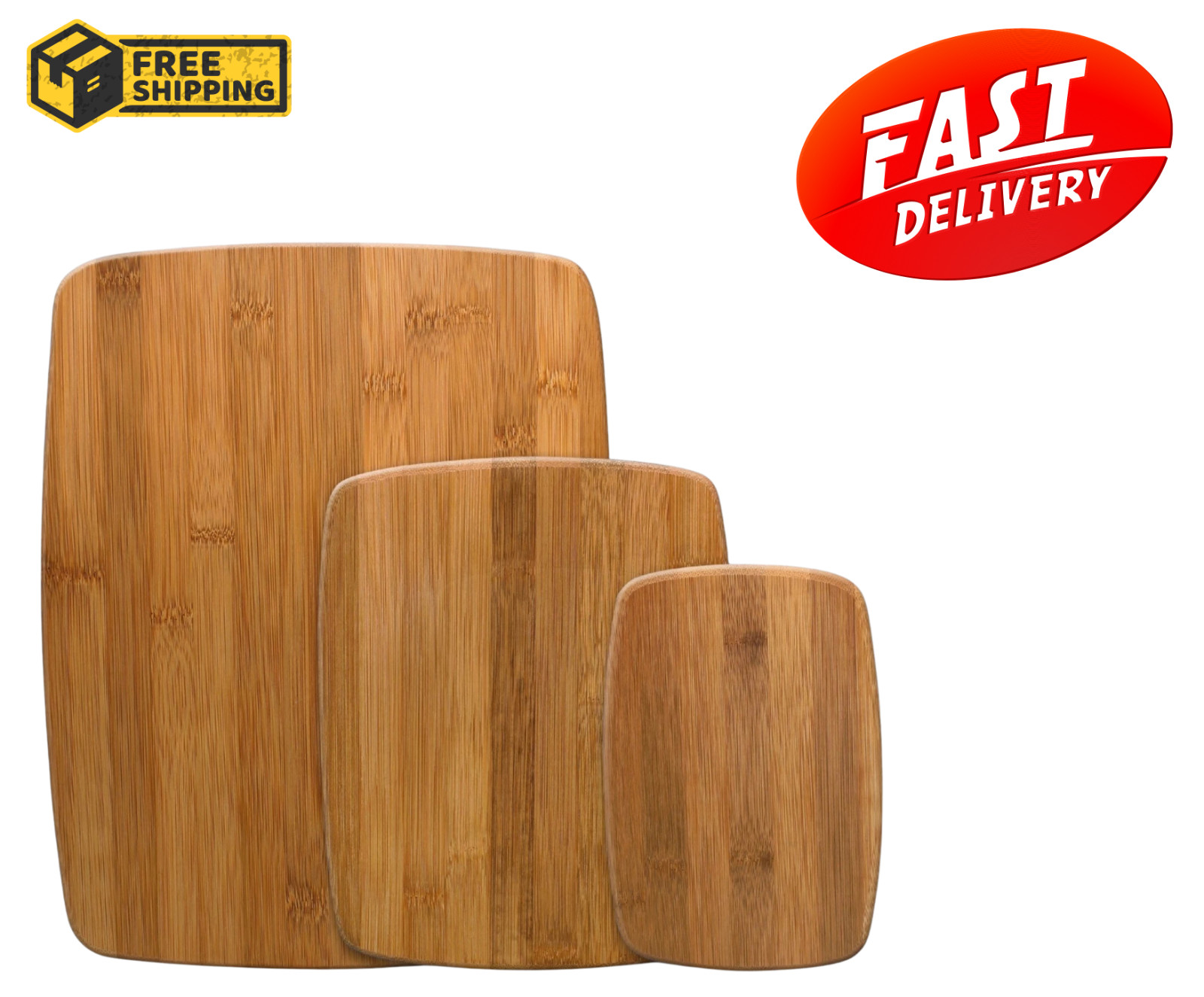 Farberware Classic 3-Piece Bamboo Cutting Board Set ree Shipping