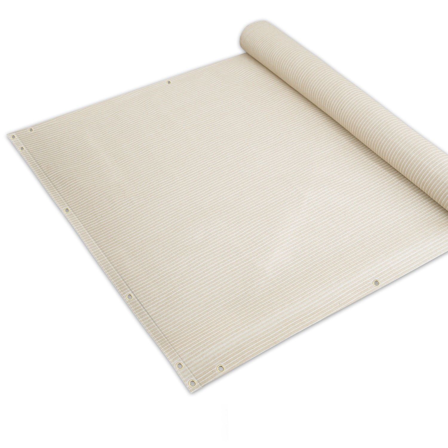 35in Balcony Fence Screen Privacy Deck Railing Fabric Shelter Shade Cover Beige