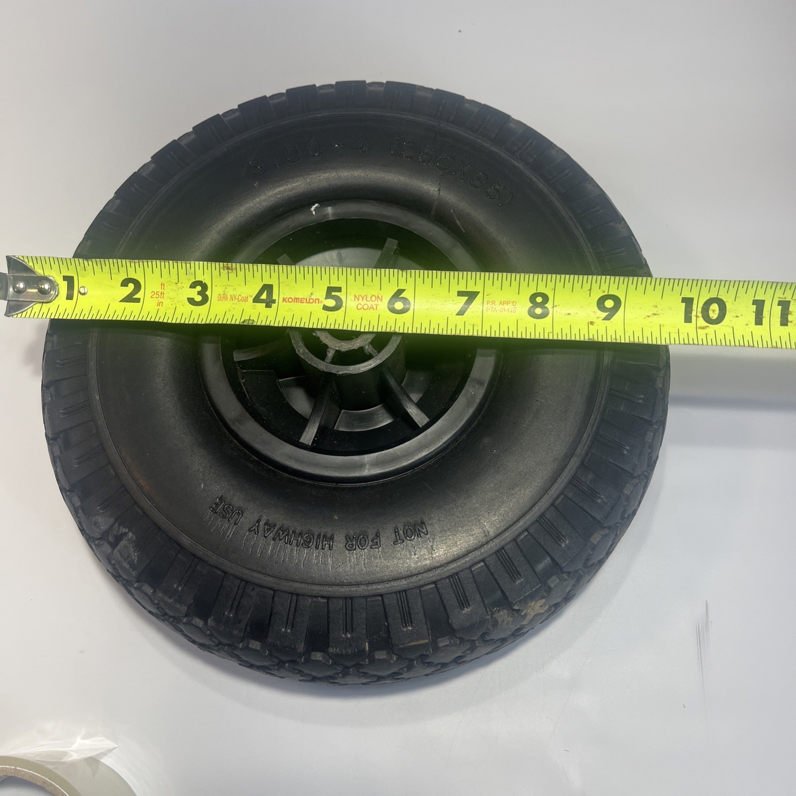 3.00-4 (260×85) Solid Rubber Tire Flat Free Utility Cart Wheel Replacement
