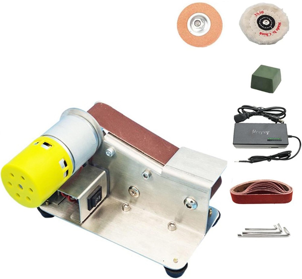 Mini Electric Grinder Belt Sander Polishing Grinding Knife DIY Sharpener Machine