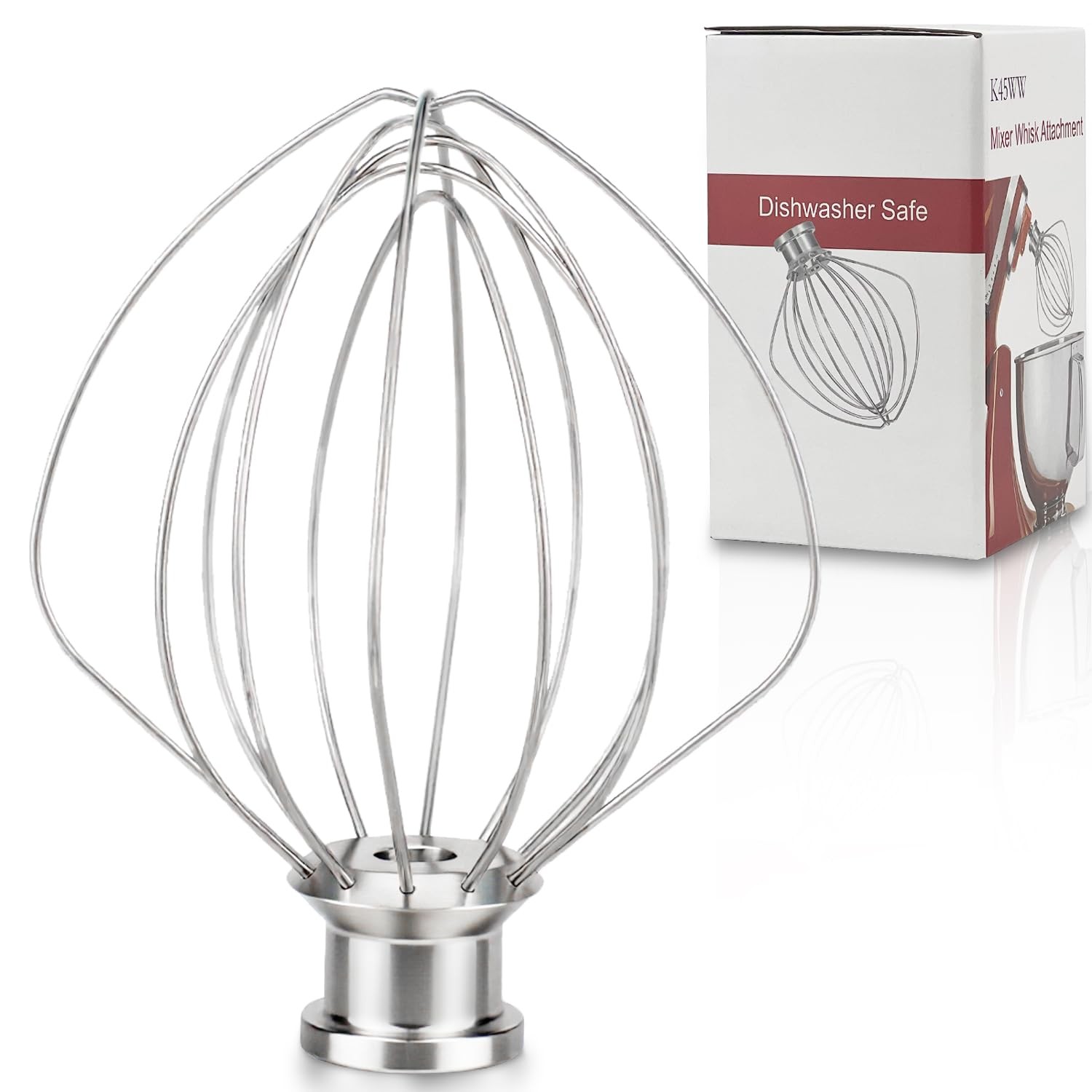 Whisk Attachment Stainless Steel Wires Whip Dishwasher Safe K45WW Parts Fits …