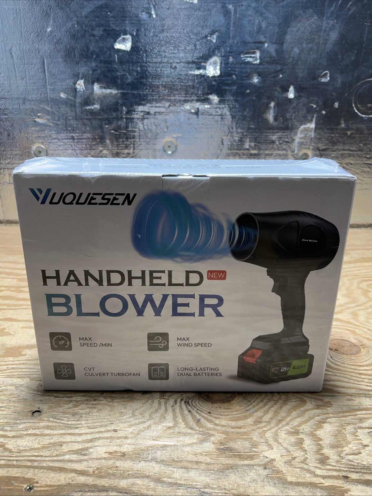YUQUESEN Cordless Handheld Leaf Blower 21V Dual Battery High Speed New