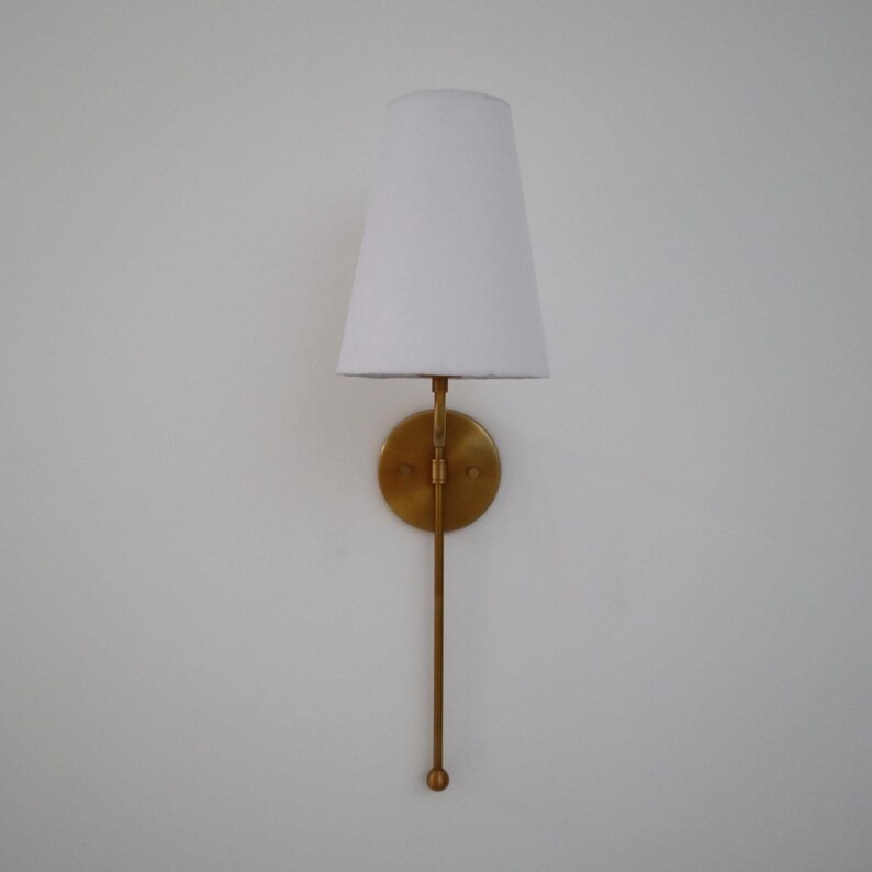 Glimmering Elegance Handcrafted Brushed Brass Wall Lamp Brilliance Bedroom Lamp