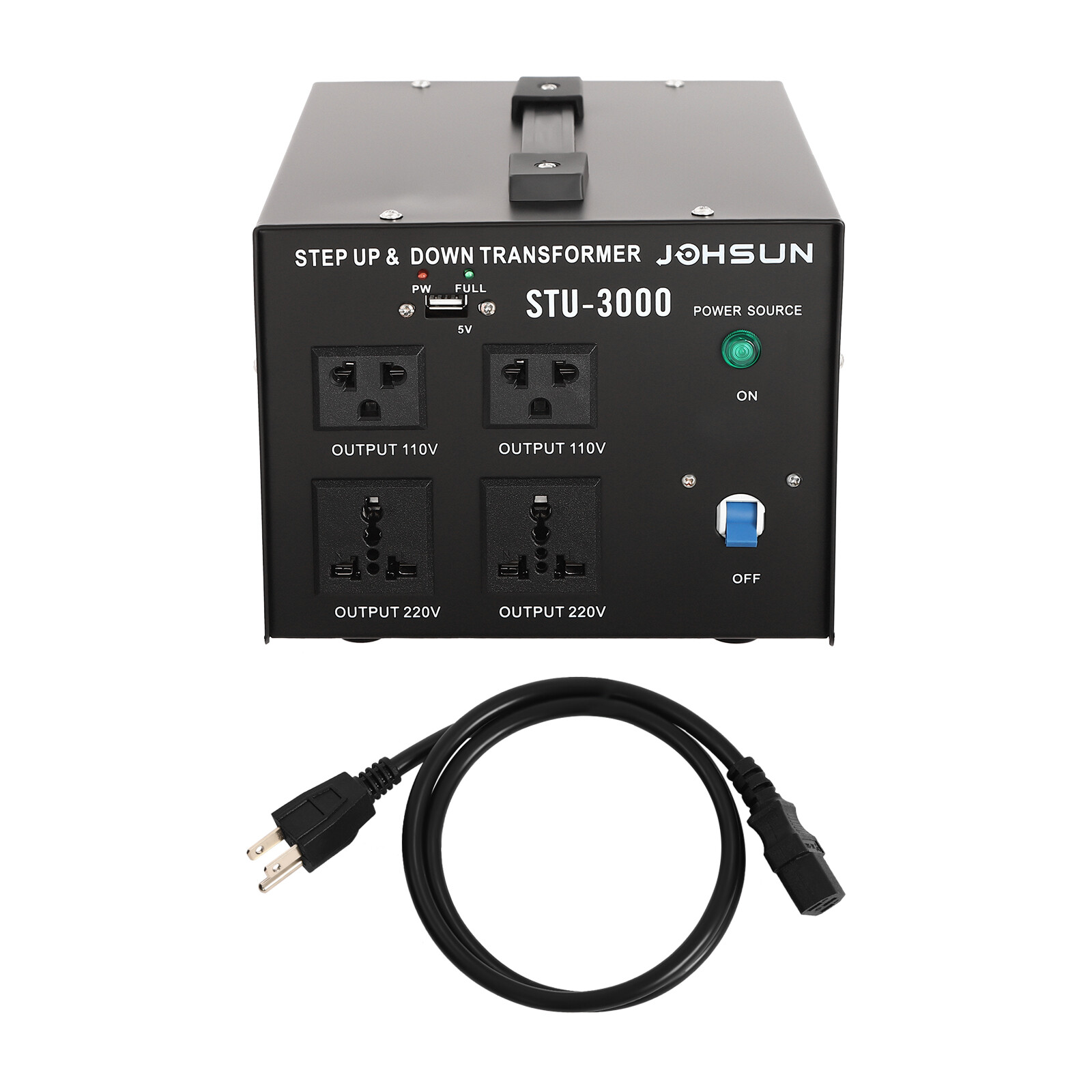 3000W Step Up/Down Voltage Converter Transformer 220V to 110V, 110V to 220V +USB