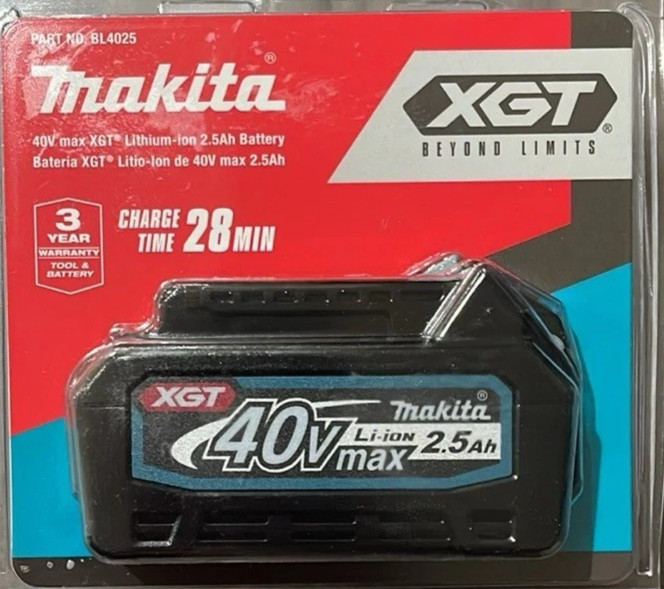 Makita XGT BL4025 40V Lithium-Ion Battery 2.5Ah Black BL4025 MPN 40V Li-Ion