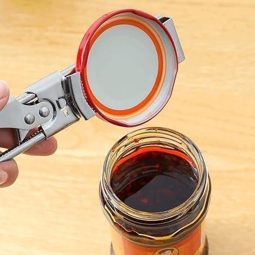Adjustable Jar Lid Opener Stainless Steel Can Opener for Weak Hands Kitchen