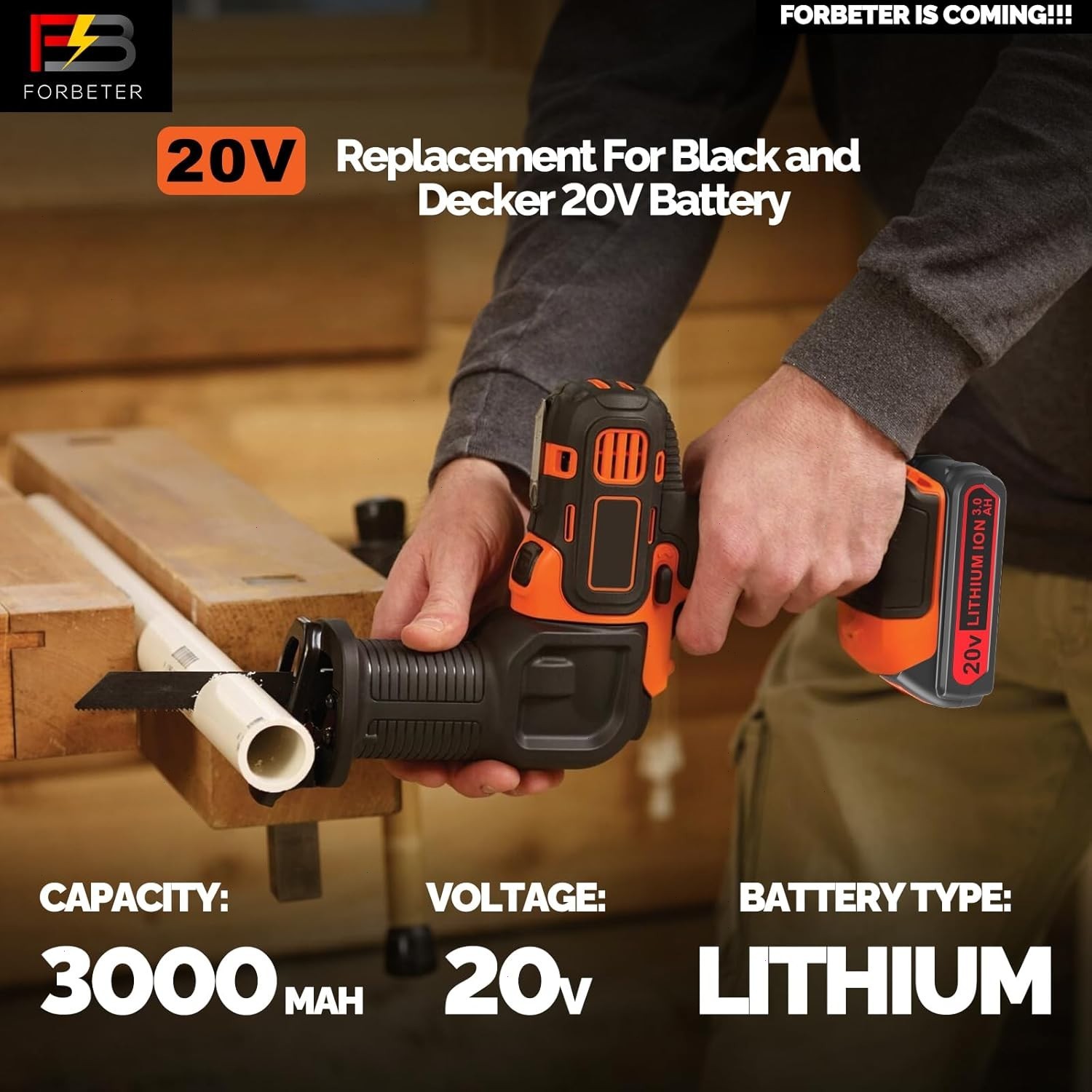 2PACK NEW 20V Lithium-ion Battery / Charger for BLACK DECKER 20 Volt LBXR20 LB20