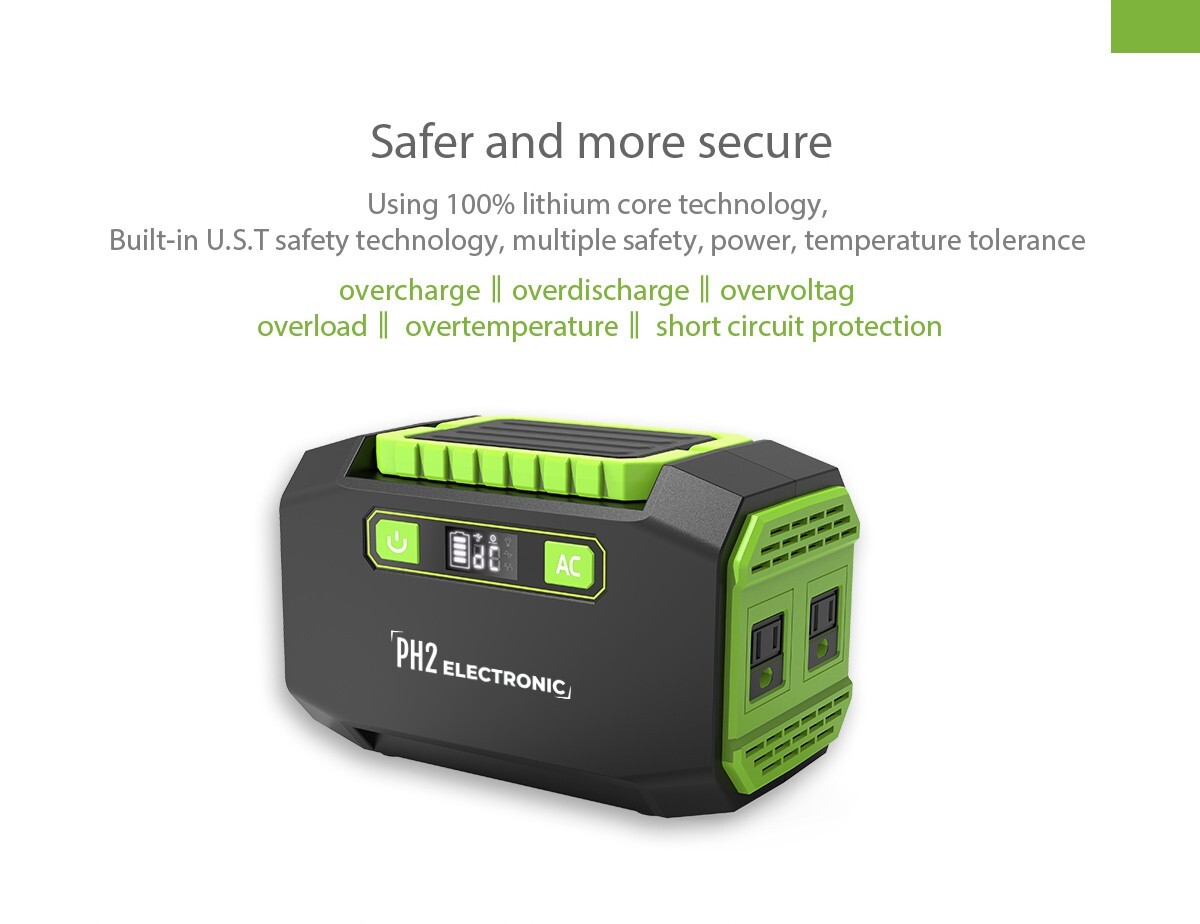 200W Portable Power Station 39000mAh / 3.7V / 145Wh (Solar Panel Optional)