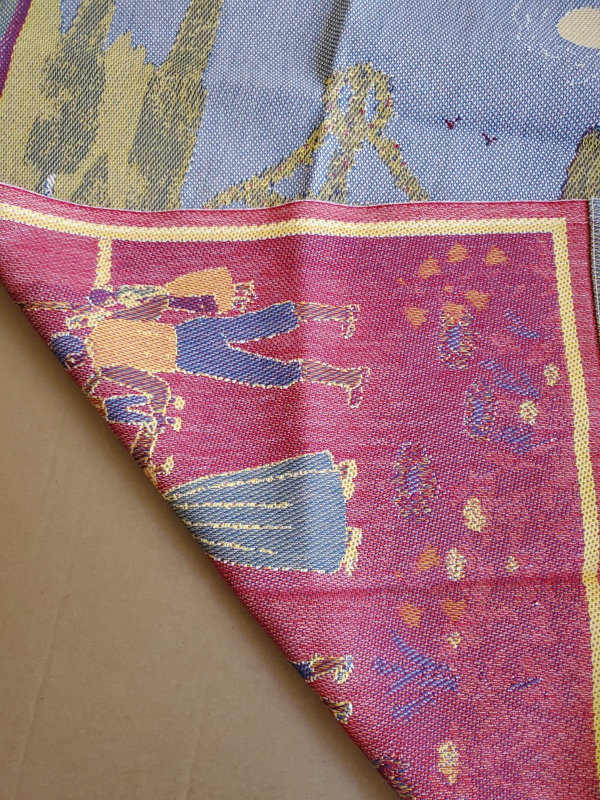 Swedish Ekelund MidSommar dancing around maypole towel / wall hanging md Sweden