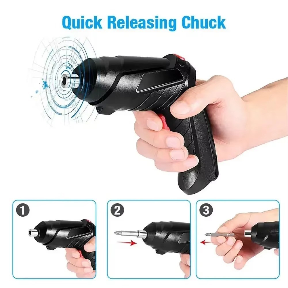 47 PCS 3.6V Electric Screw Driver Rechargeable Household Lithium Electric Drill