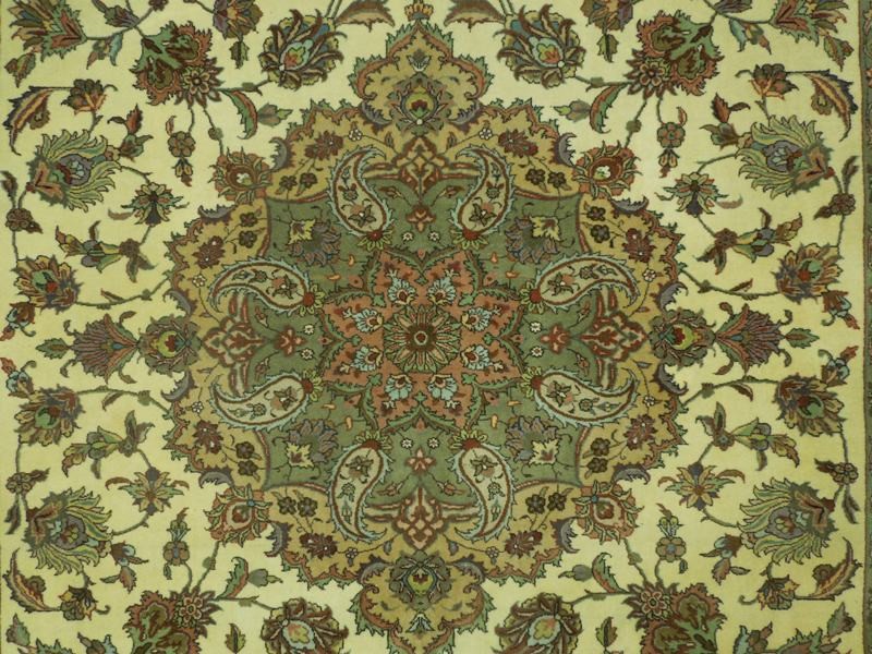 6.2 x 8.11 Authentic Perrsian Tabriiz Carpet Handmade Irran 499 KPSI #PIX-18062