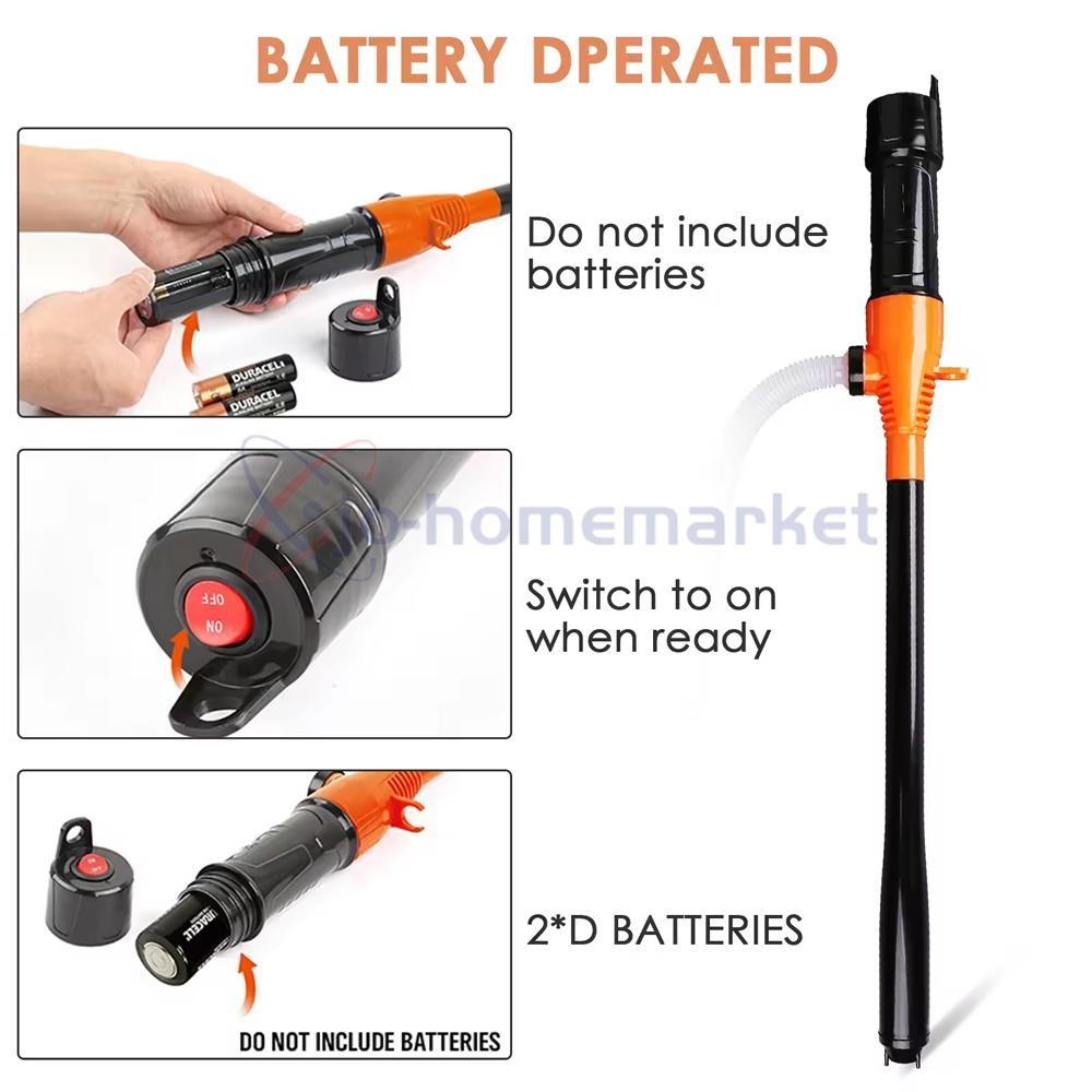 Battery Powered Electric Fuel Transfer Pump Portable Gas Oil Liquid Pump