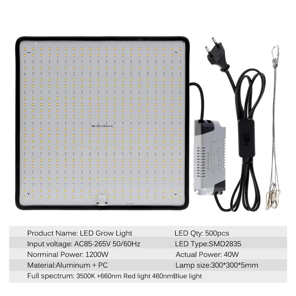 Grow Light 1200W Full Spectrum LED for Indoor Plant Growth 4×4 ft Coverage Area