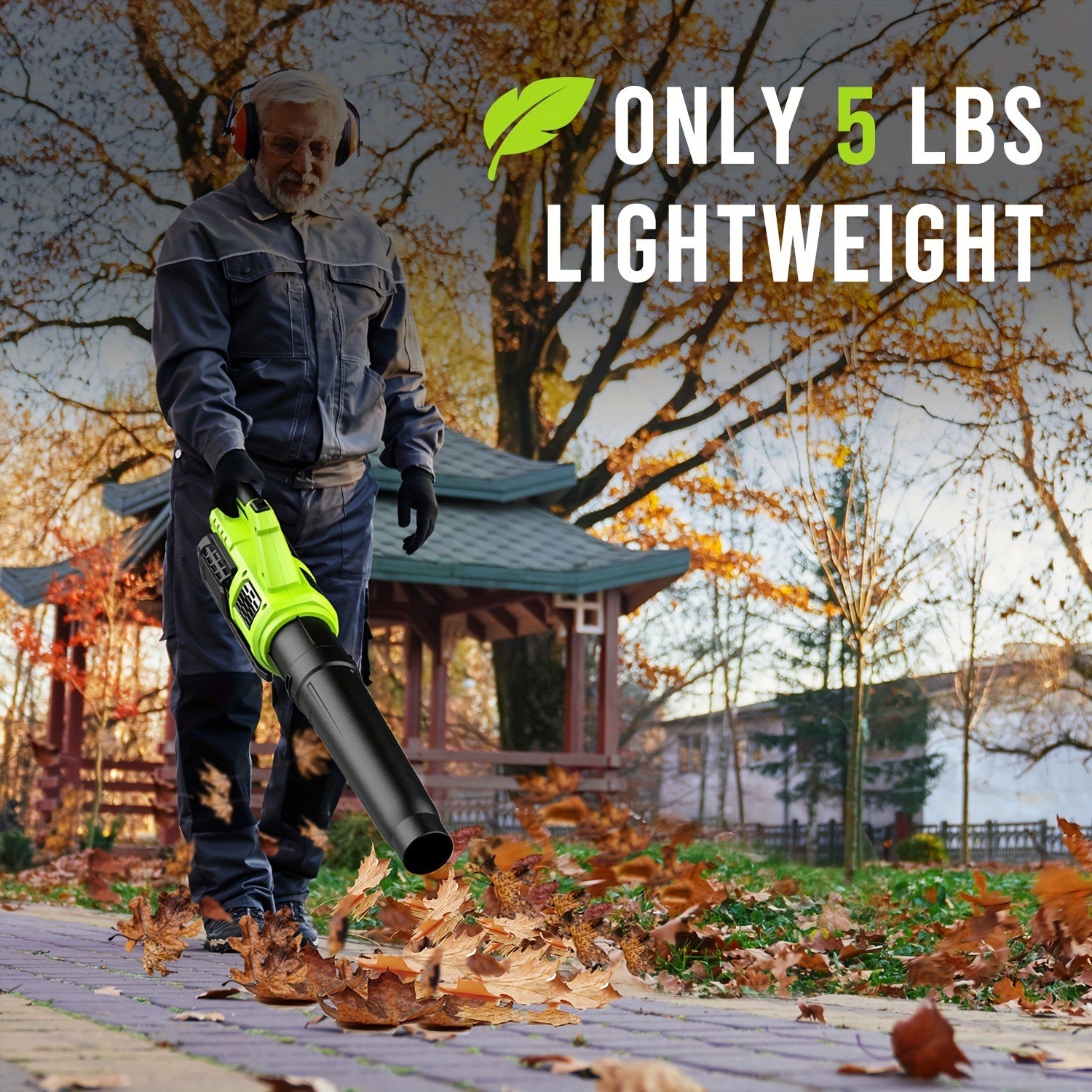 STEELITE 21V 120 MPH 400 CFM Cordless Leaf Blower/Sweeper with 4.0 Ah Battery