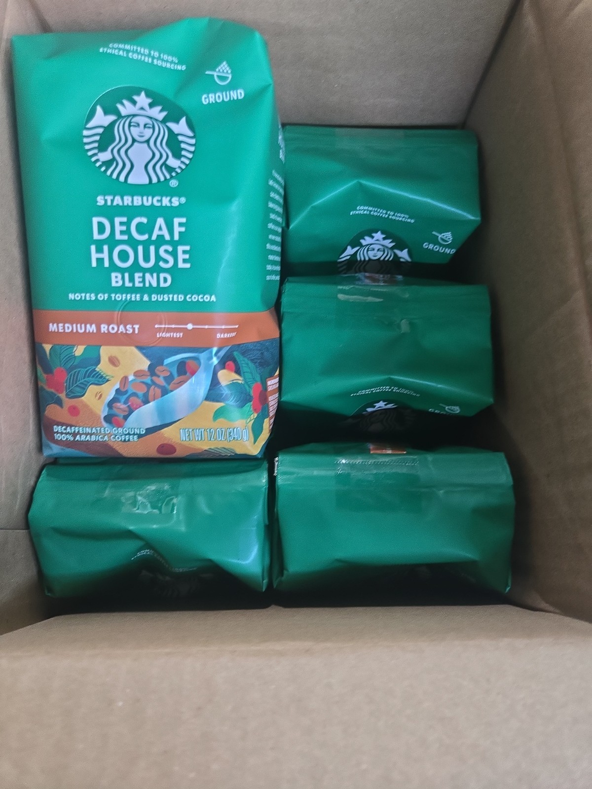Starbucks Decaf Ground Coffee House Blend – 12 oz. Old Stock