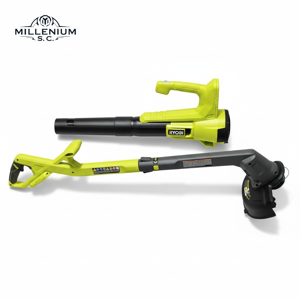 RYOBI 18V ONE+ 10″ String Trimmer & 250 CFM Blower Combo PCLCK201K – OPEN BOX